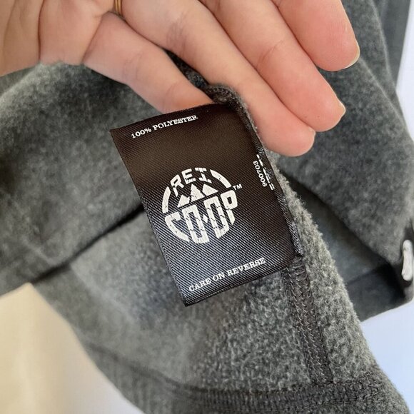 REI Co-op gray fleece 3/4 zip sweater warm comfortable women's size small - Picture 6 of 8